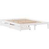 vidaXL Okvir kreveta bez madraca bijeli 120 x 190 cm masivna borovina Cijene