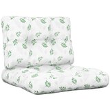 vidaXL Blazine za palete 2 kosa blago z vzorcem listja, (21060764) | Shoptok.si