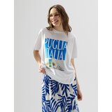 Sinsay Loose fit majica kratkih rukava s printom | shoptok.hr