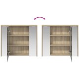  Kupaonski ormar s ogledalom Sonoma hrast 73,5 x 16 x 62,5 cm | shoptok.hr