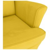  Ljuljačka stolica s naslonom od žutog baršuna i punog drva | shoptok.hr