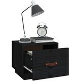  Noćni ormarići 2 kom crni 40 x 34 x 35 cm od masivne borovine | Eponuda.ba