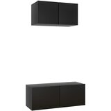 Furnova Komplet TV omaric 2-delni črna inženirski les, (21923677) | Shoptok.si