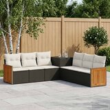  Set sofe 7 kom. Crna i krem-bijela 118 x 62 x 69 cm | Shoptok.si