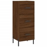  Komoda boja smeđeg hrasta 34,5 x 34 x 90 cm konstruirano drvo | shoptok.hr