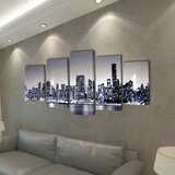  Zidne Slike na Platnu Monokromatski Set s Printom New York 200 x 100 cm | Eponuda.ba