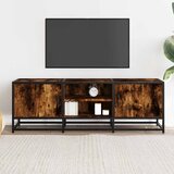 TV ormarić dimljeni hrast 120x35x41cm konstruirano drvo i metal | shoptok.hr