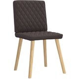  Jedilni stoli 4 kosi temno rjavo blago, (21828360) | Shoptok.si