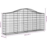  Lučne gabionske košare 8 kom 200x30x80/100 cm pocinčano željezo | shoptok.hr