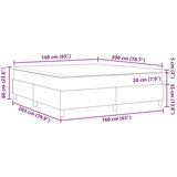 Krevet s kutijom s madracem boje kreme 160x200 cm tkanina žoržeta | shoptok.hr