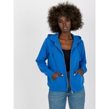 Fashion Hunters Basic dark blue zip-up hoodie Cene