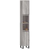 vidaXL Kopalniška omarica siva sonoma 30x30x190 cm inženirski les | Shoptok.si