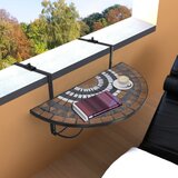 vidaXL Viseći stolić za balkon od terakote s bijelim mozaikom Cijene