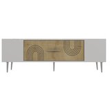 Hanah home tv polica Dekol2 white sapphire oak silver
