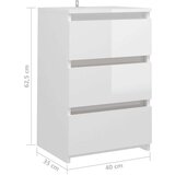  Nočna omarica 2 kosa visok sijaj bela 40x35x62,5 cm, (20732406) | Shoptok.si