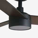 Faro 34298WT-1TW - LED prigušiva ventilator RUDDER L LED/18W/230V crna prečnik 132 cm WT + daljinski upravljač | Eponuda.com