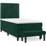 Box spring krevet s madracem tamnozeleni 100x200 cm baršunasti | Eponuda.ba