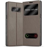 Cadorabo Samsung Galaxy NOTE 8 v kamnito rjava - Zaščitni ovitek z magnetnim zapiranjem, stoječo funkcijo in 2 okencema za gledanje, (20559252) | Shoptok.si