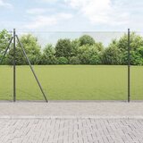 vidaXL varjena žična ograja s 7 ploščatimi stolpi Siva 1,4 x 10 m Jeklo Cene