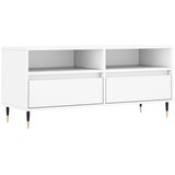 Maison Chic TV omarica - TV stojalo - Televizijska omarica bela 100x34,5x44,5 cm inženirski les, (21698964) Cene