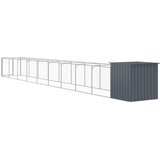  Kućica za pse s igralištem antracit 110 x 1017 x 110 cm čelična | Shoptok.si