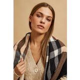 Marisse Peach Checkered Scarf | shoptok.hr