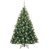 vidaXL Umjetno božićno drvce s stalakom Zelena 210 cm PE i PVC | shoptok.hr