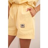 Kesi Włoski Women's punto set with short sleeves and loose shorts yellow | shoptok.hr