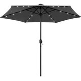 vidaXL Suncobran s LED svjetlima i aluminijskom šipkom 270 cm antracit | shoptok.hr