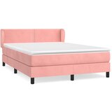  The Living Store Box spring postelja z vzmetnico roza 140x200 cm žamet - Box Spring Postelja, (21489440) | Shoptok.si