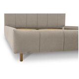 Scandic Bež oblazinjena zakonska postelja s prostorom za shranjevanje z letvenim dnom 180x200 cm Zee – | Shoptok.si