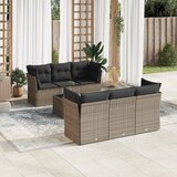 vidaXL 7-dijelni set vrtnih sofa sivi od poliratana | shoptok.hr