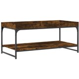Maison Chic Klubska mizica - kavna mizica - Nizka mizica dimljeni hrast 100x49x45 cm inženirski les, (21754610) Cene