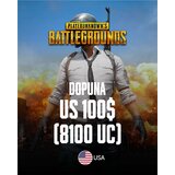 PUBG dopuna - US 100$ (8100 UC) / Digital | ePonuda.com