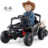 Costway Otroško električno vozilo z odklopnim prikolico in daljinskim upravljalnikom Buggy, (5000375587) Cene