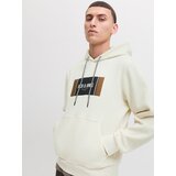 Jack & Jones Sweater majica 'JJHAYATO' smeđa / crna / vuneno bijela | shoptok.hr