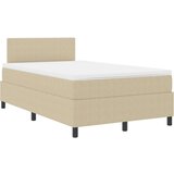  Krevet s oprugom s madracem i LED svjetlom bež 120x200 cm tkanina od kordura | shoptok.hr