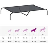  Povišeni krevet za pse crni 130x80x20 cm tekstil i čelik | shoptok.hr
