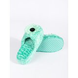 Shelvt Green children's slippers with a decorative flower Cene