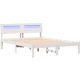 vidaXL krevetna konstrukcija bijelo 140 x 190 cm čvrsta borova drva | shoptok.hr