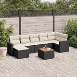 vidaXL 8-dijelni set vrtnih sofa od poliratana s jastucima crni | shoptok.hr