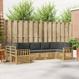  Set vanjskih sofa 6 pcs Bijela i Antracit 304 x 128,5 x 73 cm | Shoptok.si