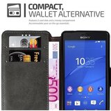 Cadorabo Ohišje, združljivo z Sony Xperia Z3 COMPACT v mat siva - Zaščitni ovitek s funkcijo stojala in režo za kartice v retro dizajnu, (20561052) | Shoptok.si