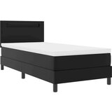 vidaXL Krevet s opružnim madracem Crna 100x200 cm Umjetna koža | shoptok.hr