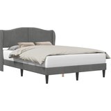  Krevetna konstrukcija Tamnosiva 140 x 190 cm Baršun | Shoptok.si