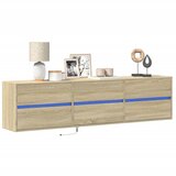 vidaXL Stenska TV omarica z LED lučkami sonoma hrast 180x31x45 cm Cene