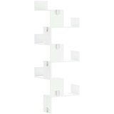 vidaXL Zidne kutne police bijele 45x45x147 cm od iverice | shoptok.hr
