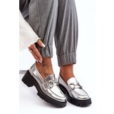 Boto Women's Leather Half-Boots On Massive Heel Silver Lemmitty | ePonuda.com