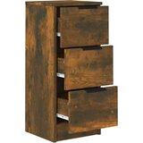  Komoda 2 kosa dimljeni hrast 30x30x70 cm konstruiran les, (20654422) | Shoptok.si