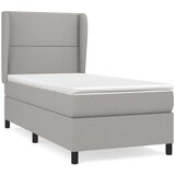  Box spring postelja z vzmetnico svetlo siva 80x200 cm blago, (20902369) | Shoptok.si